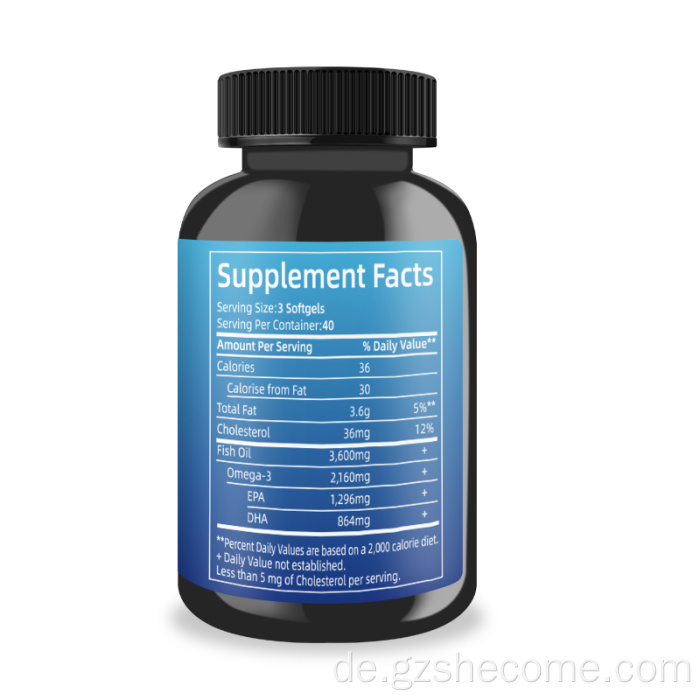 Fischöl Softgels unterstützen Herzgesundheit Omega Softgel